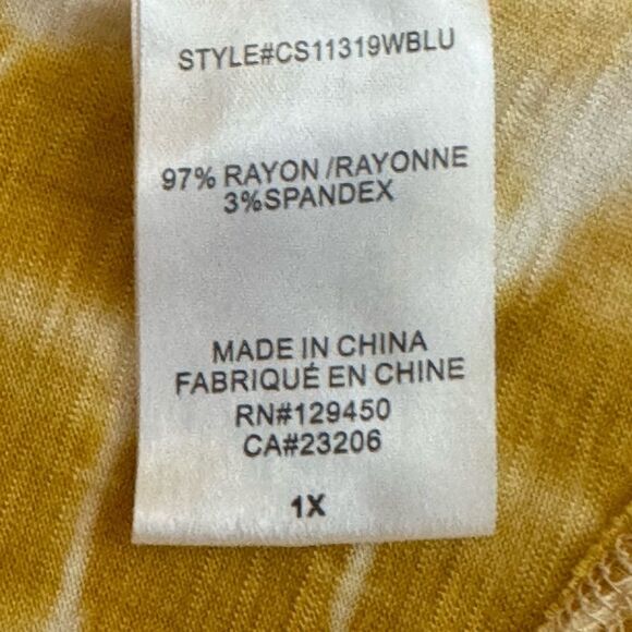 Como Blu Women’s Plus Size 1XL Front Tie Embroidered Detail​ - Picture 5 of 11